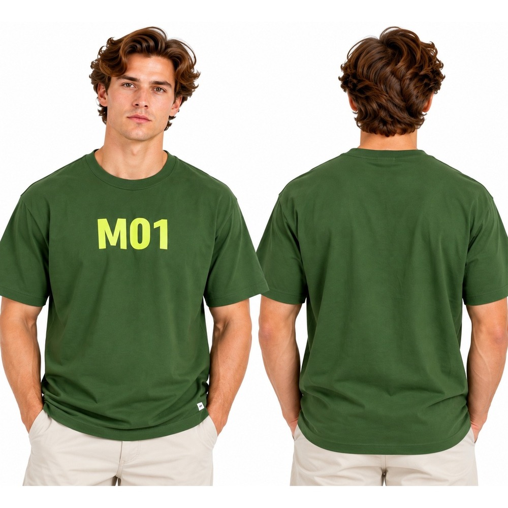 NWT Mode of One Men's XL Black M01 Graphic Tee T-Shirt Forest Green Cotton